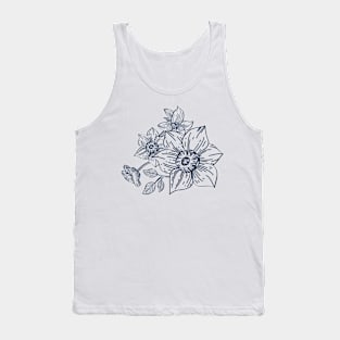 Floral Outline Tank Top